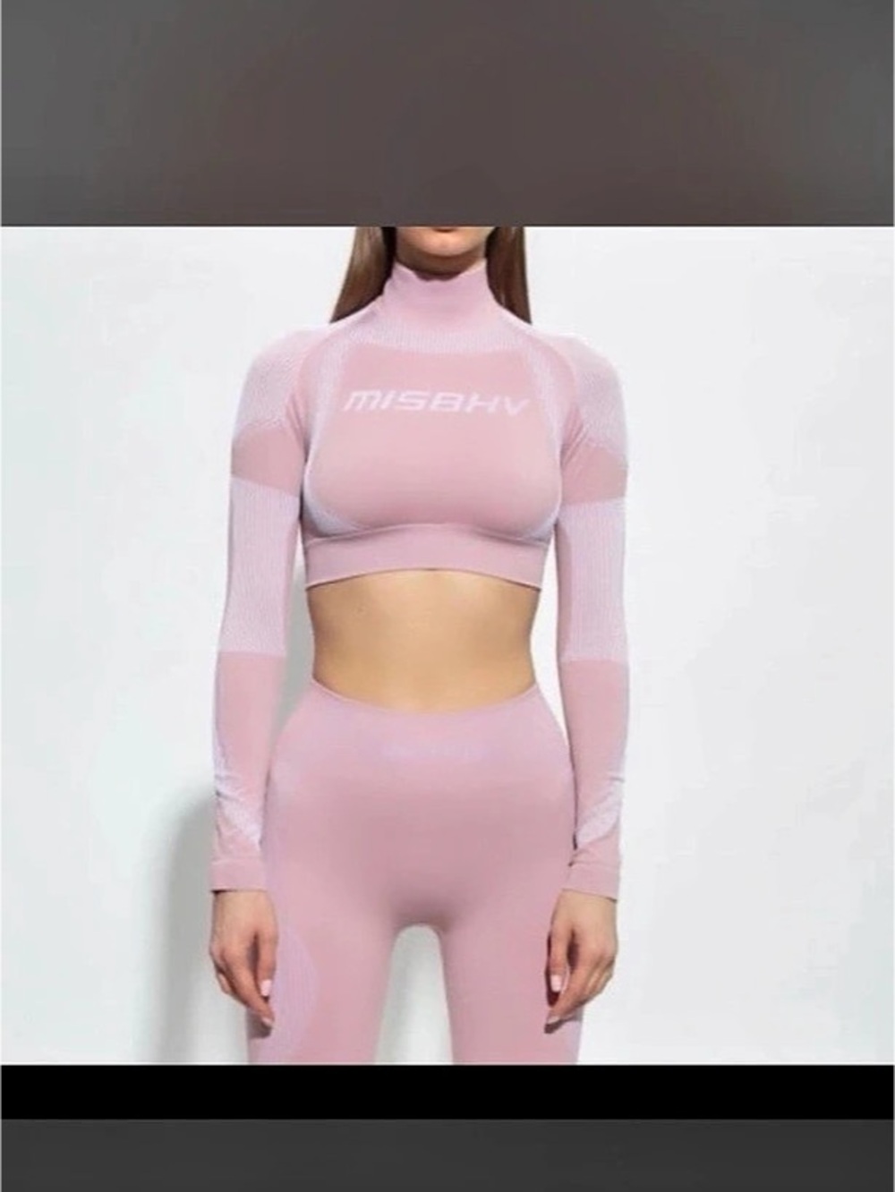 MISBHV Sport Cropped Longsleeve Bubblegum Pink Crop Top